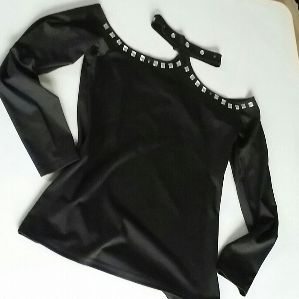 Black Gem Sexy Choker Nu Goth Top